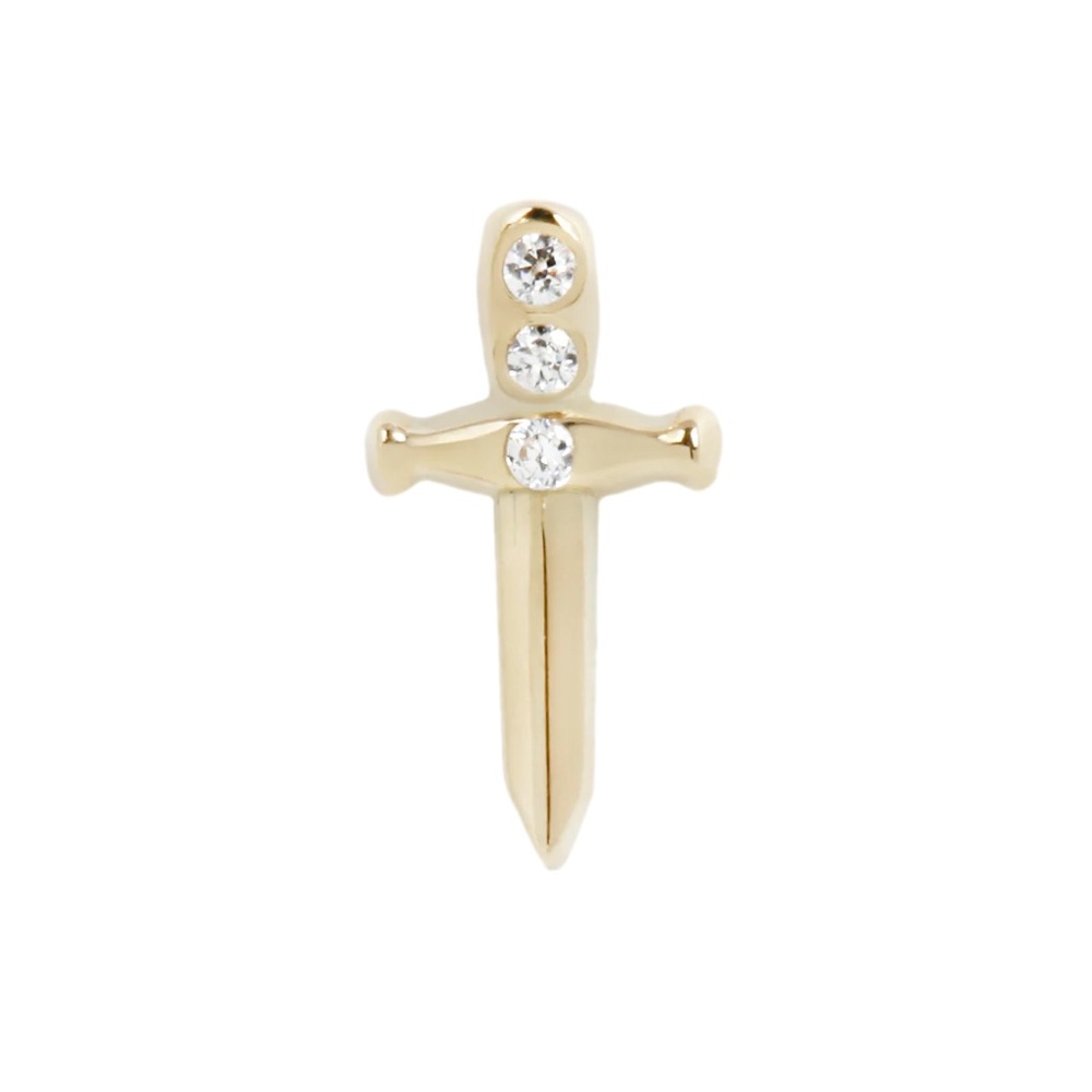 14k yellow gold dagger single earring | ‘Choose your weapon’